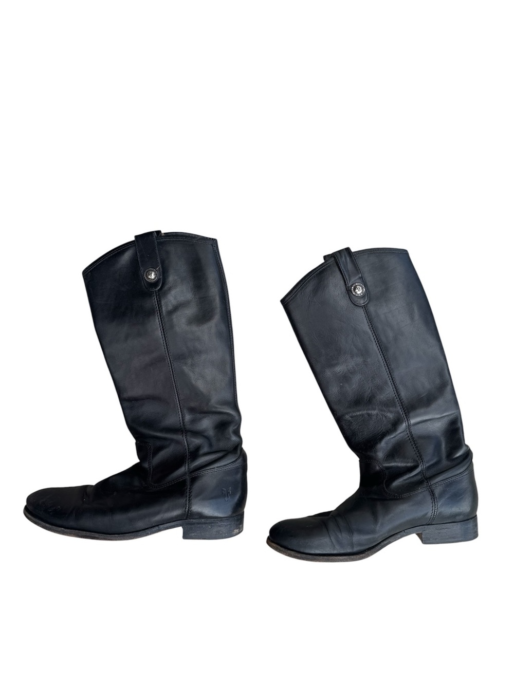 Frye Women’s Black Leather Western Pull-On Boots Size 8.5.